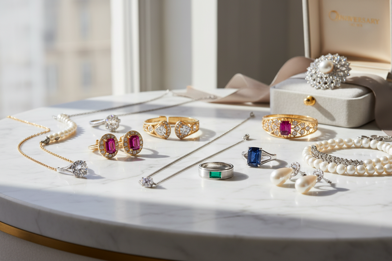 Anniversary Jewelry by Year: Traditional Guide