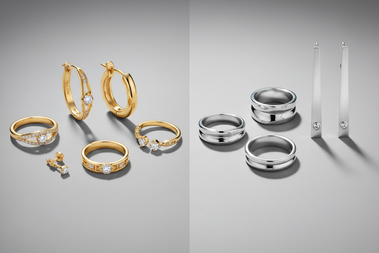 Sterling silver vs gold jewelry