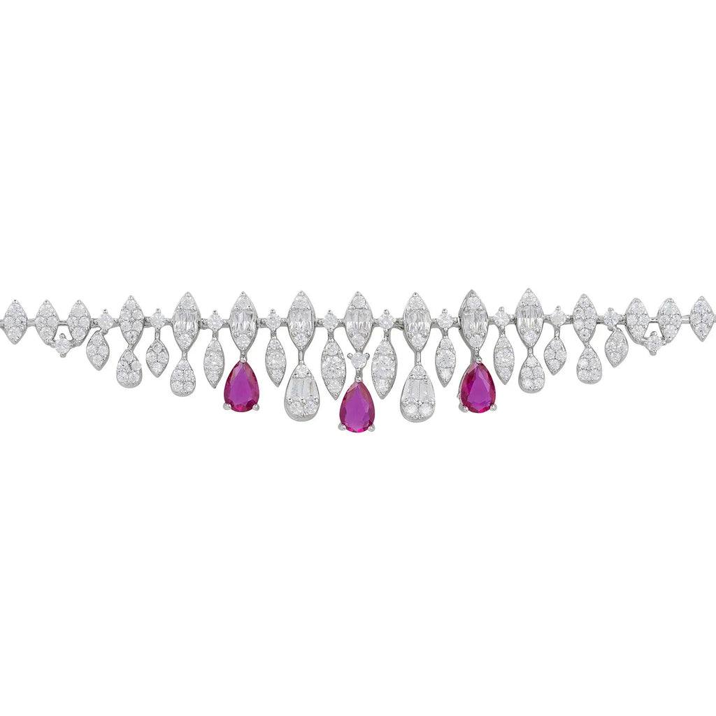 Ruby Tennis Bracelet in 925 Sterling Silver
