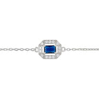 Gemstone Bracelet in 925 Sterling Silver with Sapphire