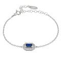 Gemstone Bracelet in 925 Sterling Silver with Sapphire