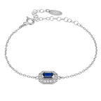 Gemstone Bracelet in 925 Sterling Silver with Sapphire