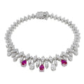 Ruby Tennis Bracelet in 925 Sterling Silver