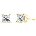 14K Yellow Gold 1/5 CTTW Diamond Classic Square Stud Earrings (I–J Color, I3 Clarity)