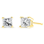 14K Yellow Gold 1/5 CTTW Diamond Classic Square Stud Earrings (I–J Color, I3 Clarity)