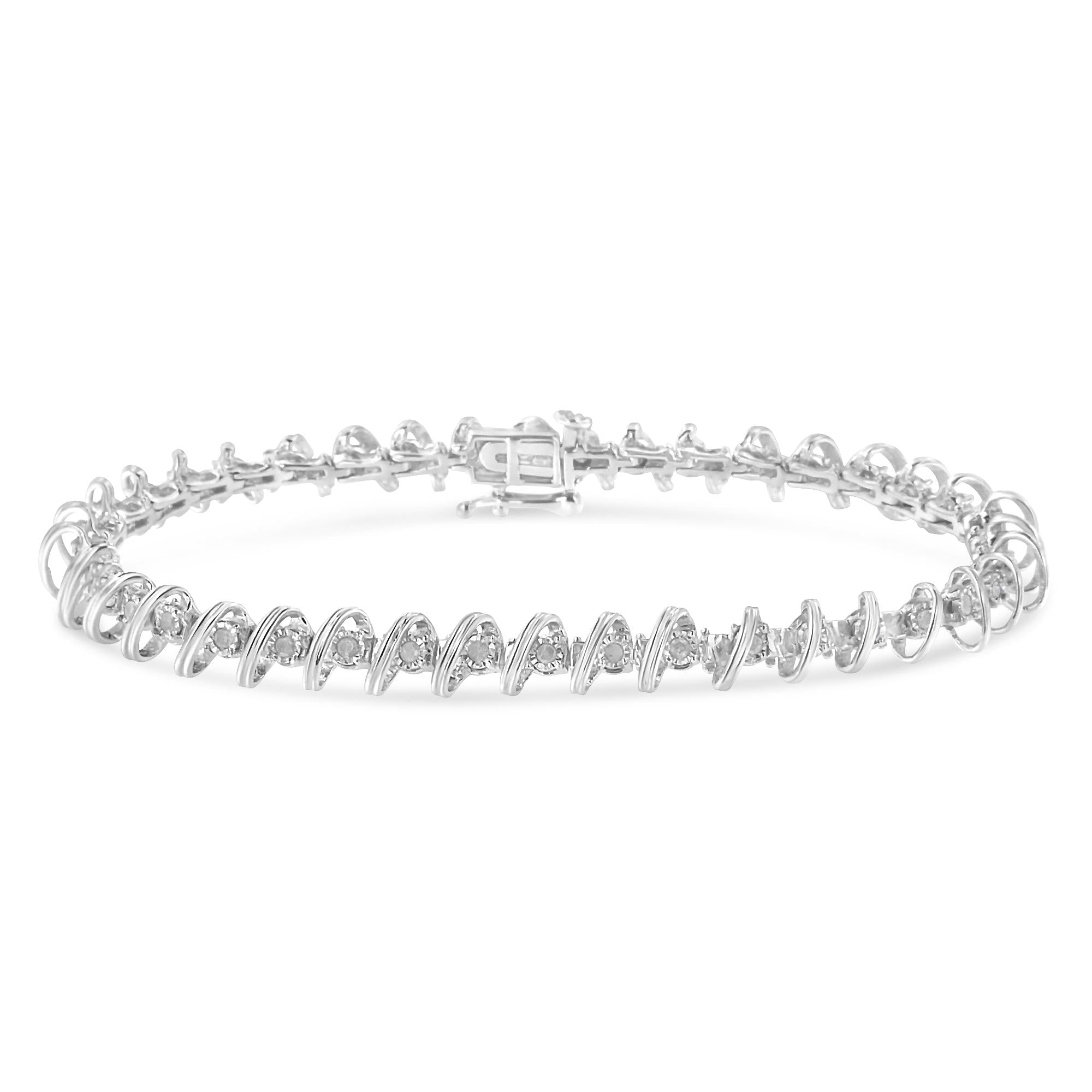1/2 CTW Diamond Miracle-Set Tennis Bracelet in 925 Sterling Silver (I–J Color, I3 Clarity) – 7"