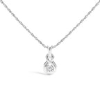 0.10 CTW Lab-Grown Diamond Love Knot Pendant Necklace in 925 Sterling Silver (F–G Color, VS1–VS2 Clarity)
