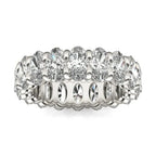 4 CTW Oval Lab-Grown Diamond Couture Classic Eternity Ring in 14K White Gold (G/VS)