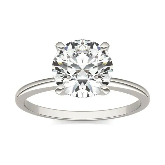 2 CTW Round Lab-Grown Diamond Solitaire Engagement Ring in 14K White Gold (G/VS)