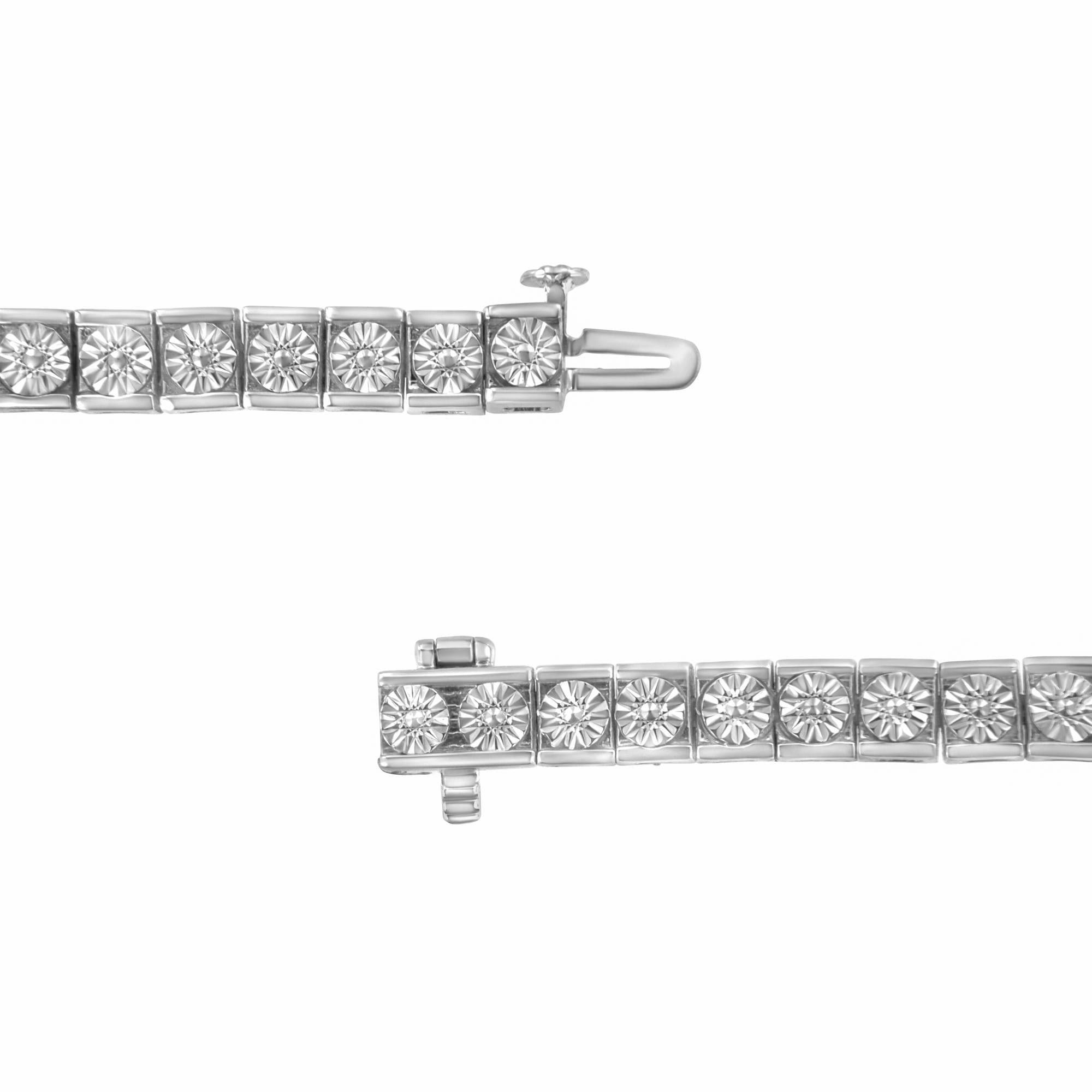 Diamond Classic Tennis Bracelet in 925 Sterling Silver (I–J Color, I2–I3 Clarity) – 7.25"