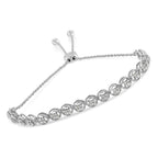 0.25 CTW Diamond Bolo Bracelet in 925 Sterling Silver (I–J Color, I3 Clarity)