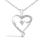 Diamond Accent Heart Pendant Necklace in 925 Sterling Silver  (J–K Color, I2–I3 Clarity)