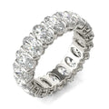 4 CTW Oval Lab-Grown Diamond Couture Classic Eternity Ring in 14K White Gold (G/VS)