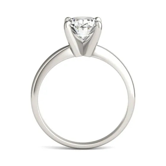 14K White Gold 2.00 CTW Oval Lab-Grown Diamond Solitaire Engagement Ring – G-VS