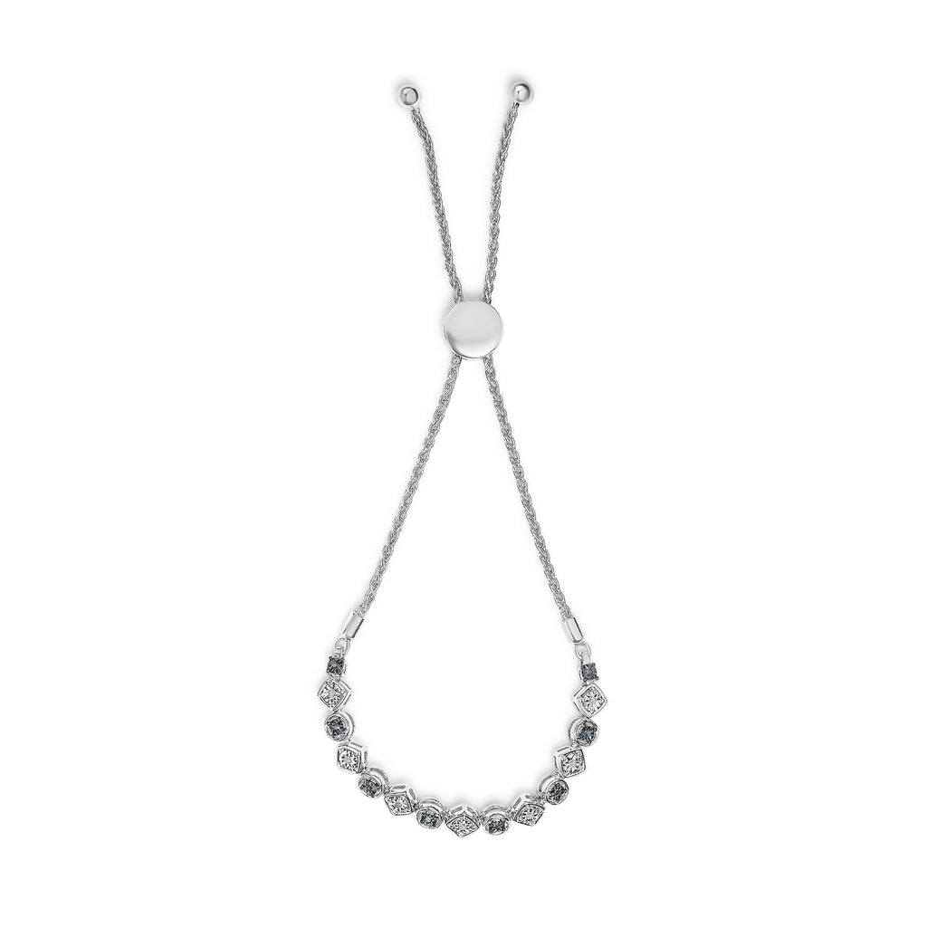 1/10 CTW Diamond Bolo Bracelet in 925 Sterling Silver (I–J Color, I2–I3 Clarity)