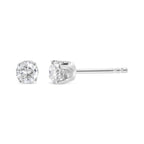 14K White Gold 5/8 CTTW Round Brilliant-Cut Lab-Grown Diamond Stud Earrings – Classic 4-Prong (F–G Color, VS1–VS2 Clarity)