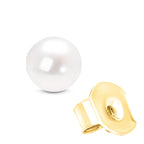 14K Gold Saltwater Akoya Pearl Stud Earrings – AAA+ Quality