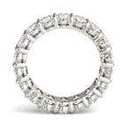 4 CTW Oval Lab-Grown Diamond Couture Classic Eternity Ring in 14K White Gold (G/VS)