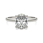14K White Gold 2.00 CTW Oval Lab-Grown Diamond Solitaire Engagement Ring – G-VS