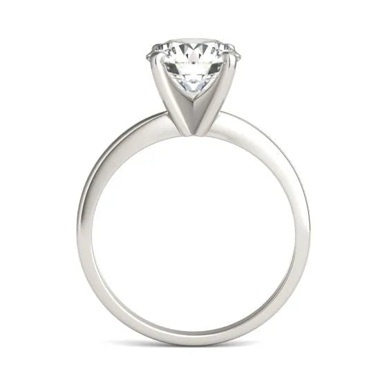 2 CTW Round Lab-Grown Diamond Solitaire Engagement Ring in 14K White Gold (G/VS)