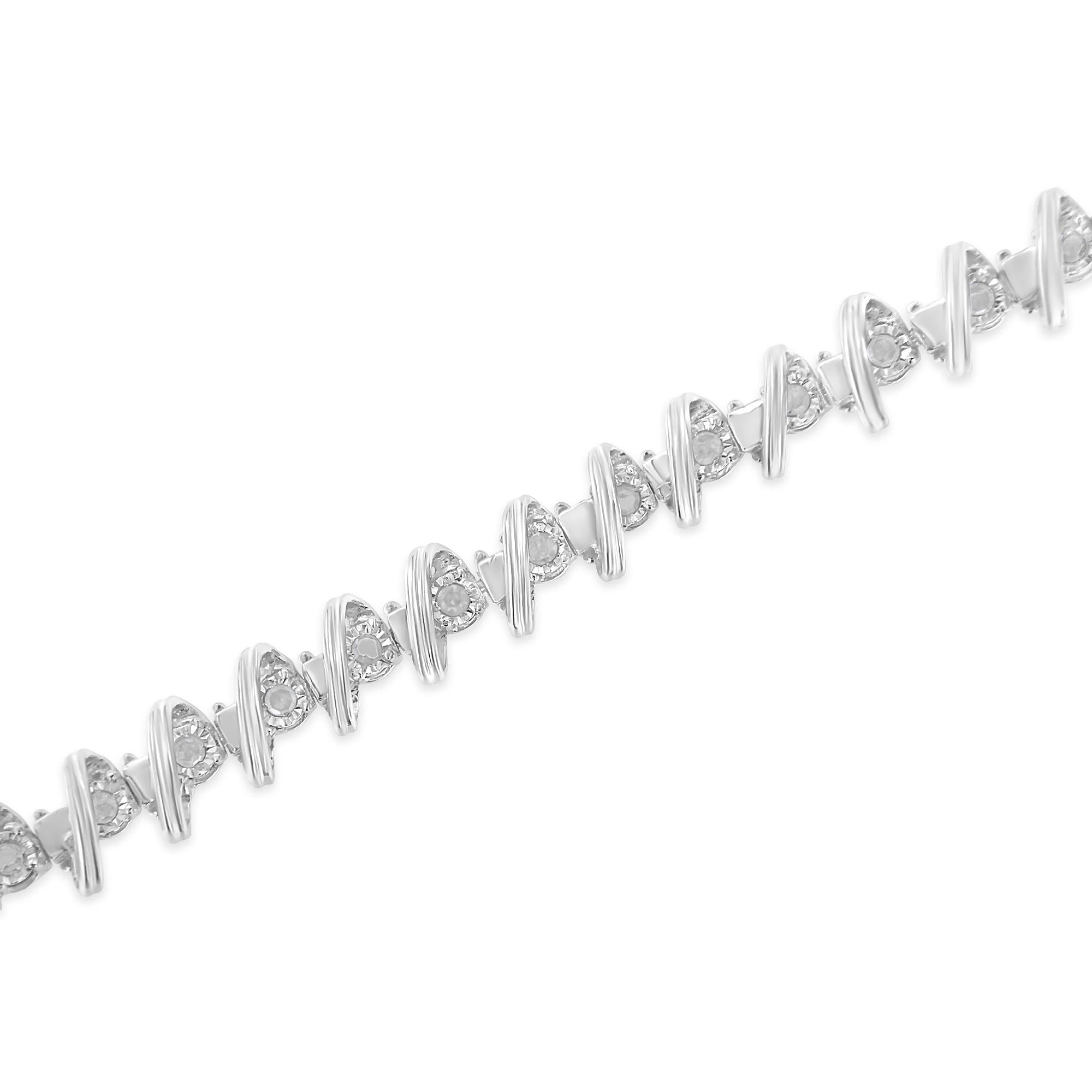 1/2 CTW Diamond Miracle-Set Tennis Bracelet in 925 Sterling Silver (I–J Color, I3 Clarity) – 7"