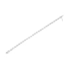 1/10 CTW Diamond Floral Cluster & “X” Link Bracelet in 925 Sterling Silver (I–J Color, I3 Clarity)