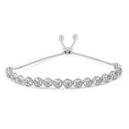 0.25 CTW Diamond Bolo Bracelet in 925 Sterling Silver (I–J Color, I3 Clarity)