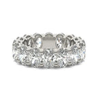 5 5/8 CTW Oval Lab-Grown Diamond Couture Classic Eternity Ring in 14K White Gold (G/VS)