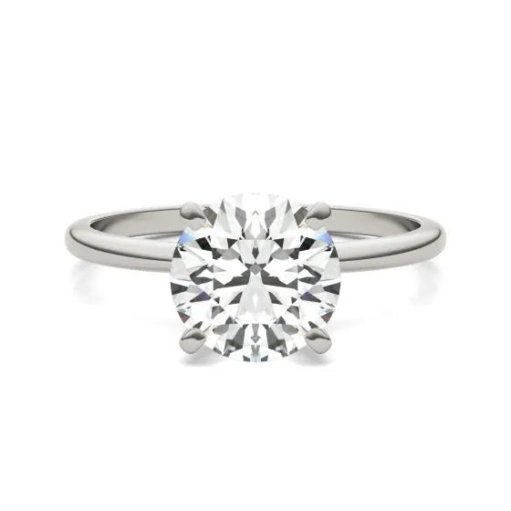 2 CTW Round Lab-Grown Diamond Solitaire Engagement Ring in 14K White Gold (G/VS)