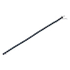 1/10 CTW Treated Blue Diamond “S” Link Tennis Bracelet in 925 Sterling Silver (I–J Color, I2–I3 Clarity)