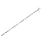 1/10 CTW Diamond Pear & Bezel Link Bracelet in 925 Sterling Silver (I–J Color, I3 Clarity)