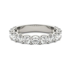 2 1/15 CTW Lab Grown Round Cut Diamond Half Eternity Band Ring in 14K White Gold