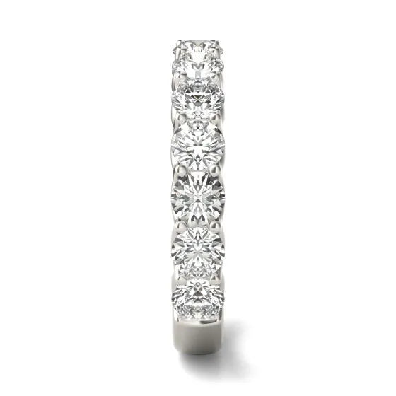 2 1/15 CTW Lab Grown Round Cut Diamond Half Eternity Band Ring in 14K White Gold