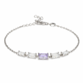 Gemstone Bracelet in 925 Sterling Silver with Lilac Amethyst