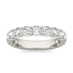 2 1/15 CTW Lab Grown Round Cut Diamond Half Eternity Band Ring in 14K White Gold