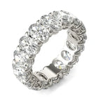 5 5/8 CTW Oval Lab-Grown Diamond Couture Classic Eternity Ring in 14K White Gold (G/VS)