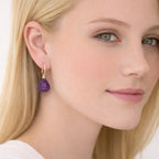 925 Sterling Silver Pear Drop Ruby-Red Cubic Zirconia Earrings – Rose Gold Plated