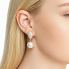 925 Sterling Silver Pearl Classic Drop Earrings – Gold Plated