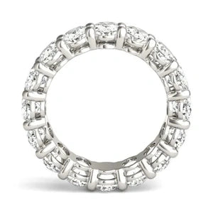 5 5/8 CTW Oval Lab-Grown Diamond Couture Classic Eternity Ring in 14K White Gold (G/VS)