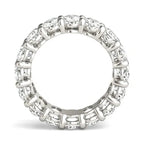 5 5/8 CTW Oval Lab-Grown Diamond Couture Classic Eternity Ring in 14K White Gold (G/VS)