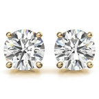 AGI Certified 2.00 CTW Lab-Grown Diamond Stud Earrings in 14K Yellow or White Gold | G Color VS Clarity