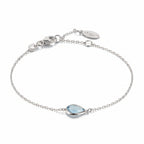 Mini Teardrop Gemstone Bracelet in 925 Sterling Silver with Blue Topaz