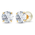 2.50 CTW Lab-Grown Diamond Stud Earrings in 14K Yellow Gold – G Color VS Clarity