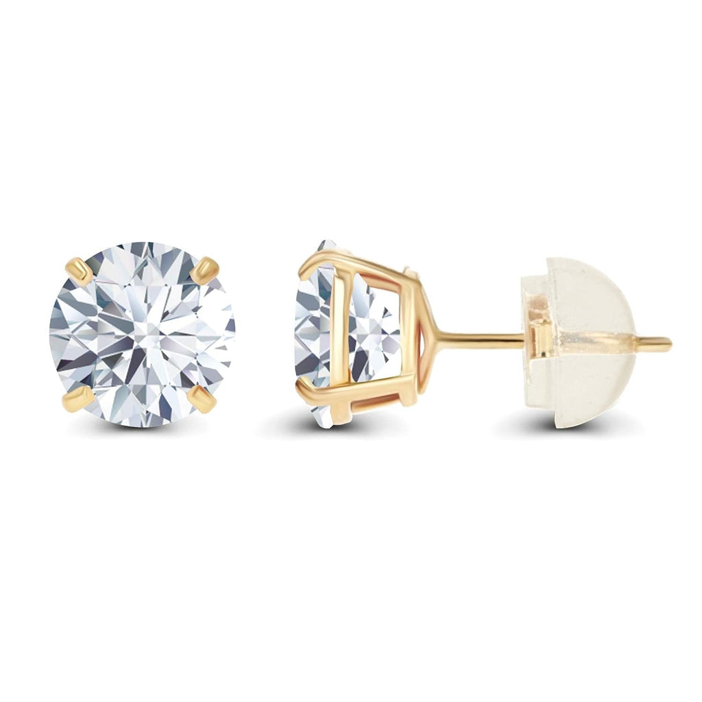 2.50 CTW Lab-Grown Diamond Stud Earrings in 14K Yellow Gold – G Color VS Clarity